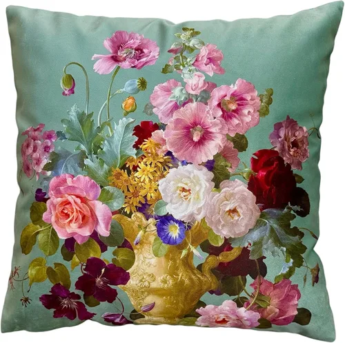 Vista 31 de Funda de cojín floral ligera de lujo, 18 x 18 pulgadas, pintura al óleo retro victoriana de doble cara, fondo negro, flor vibrante, funda de cojín