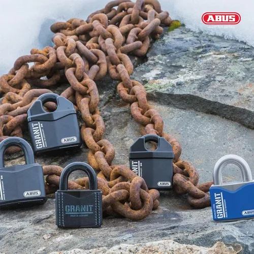 Vista 6 de Abus 37RK/80 KD Granit Candado de seguridad extrema en acero con llaves de candado diferente