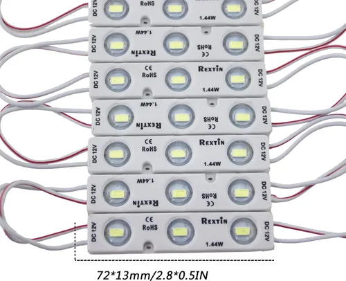 Vista 2 de 200pcs 3 LED Sign Storefront Lights Módulo Blanco Super Brillante 5630 5730 SMD Impermeable para Letrero de Carta Señales Publicitarias con Cinta