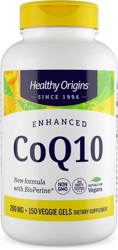 Vista 9 de Healthy Origins Natural Enhanced CoQ10 (BioPerine®), 200 mg - Suplemento energético y de salud cardíaca - Suplementos sin gluten y sin OMG
