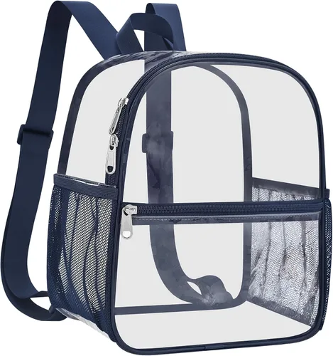 Vista 19 de Mochila deportiva transparente para eventos en estadios de 12 x 12 x 6 pulgadas, pequeña para ventiladores, conciertos, playa, trabajo, viajes