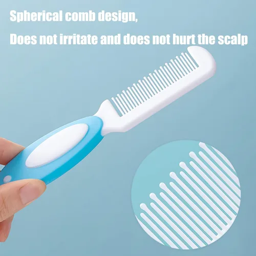 Vista 3 de Cepillo para cabello de bebé, cepillo para costra láctea, peine para cabello de bebé, set de cepillo y peine para cabello de bebé para recién