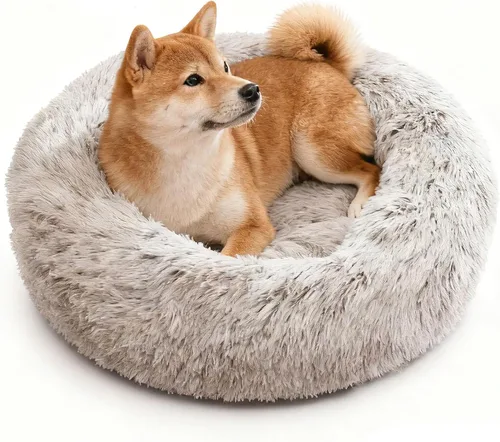 Vista 7 de Cama calmante lavable para perros y gatos para mascotas ultra Camello