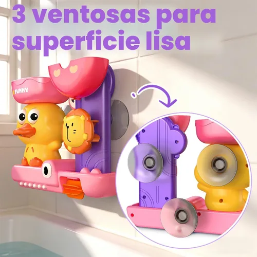 Vista 4 de Juguetes de baño para niños de 1 a 3 años: juguetes de baño para niñas de 1, 2, 3 años, juguete de bañera rosa para niños de 2 a 4 años, regalos