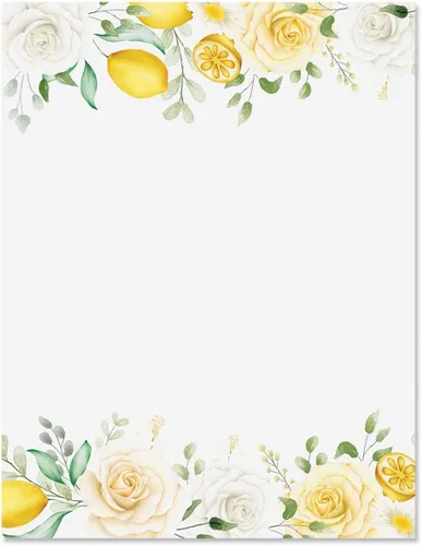 Vista 16 de Current Papel de Carta con Marco de Playa - Papeles de Papelería de Primavera con Borde Decorativo de Playa, Vacaciones Imprimibles, Bodas