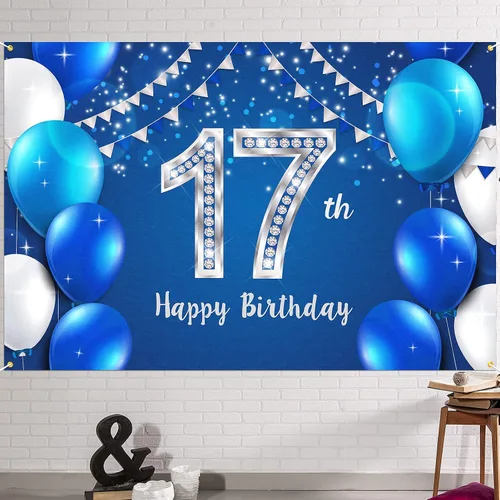 Vista 18 de HAMIGAR Fondo de pancarta de feliz cumpleaños número 10 de 6 x 4 pies, decoraciones de cumpleaños de 10 años, suministros de fiesta para niñas