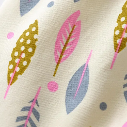 Vista 7 de Eghunooy Conjunto de sudadera con capucha floral de manga larga para bebé niña con bolsillo y diadema