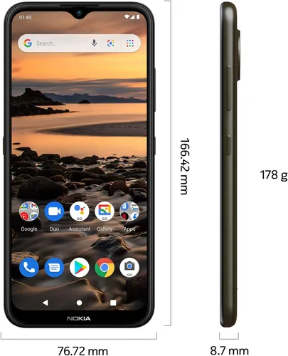 Vista 15 de Nokia 1.4 Android 10 (Go Edition) Smartphone desbloqueado Batería de 2 días Dual SIM Versión EE. UU. 2/32 GB Pantalla de 6.51 pulgadas