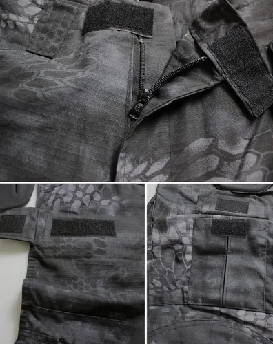 Vista 6 de FICUHGOC Pantalones tácticos para hombre, pantalones de combate Ripstop con rodilleras