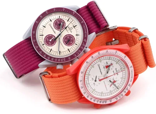 Vista 7 de Stanchev Correa de nailon para reloj Moonswatch, correa larga compatible con reloj Omega X Swatch Moonswatch Speedmaster, etc., 0.78 pulgadas