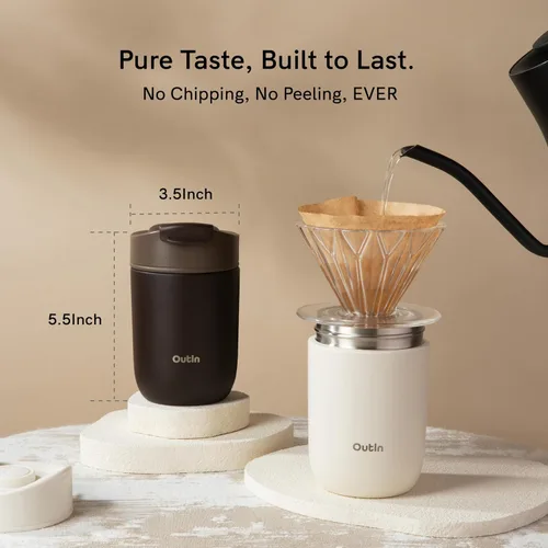 Vista 6 de OutIn Nano Máquina de café espresso eléctrica portátil con vaso de viaje