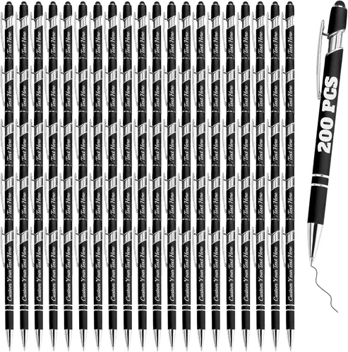 Vista 57 de Bolígrafos personalizados a granel 10 con nombre, grabados con punta de lápiz, bolígrafos de bola personalizados de escritura suave, regalos