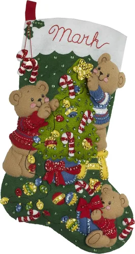 Vista 4 de Kit de Adornos de Navidad Elegante de Fieltro Bucilla 86977E