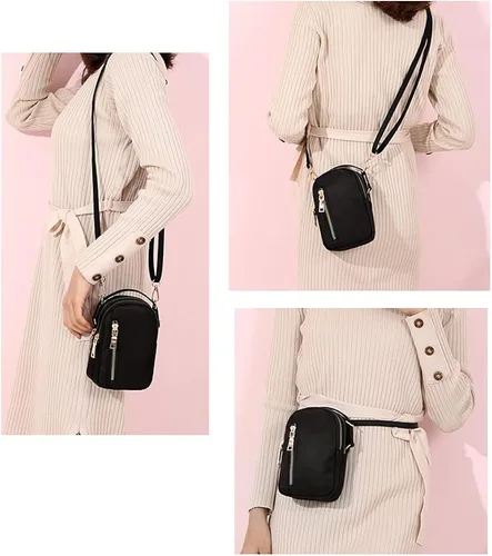 Vista 6 de Bolso de la cartera del teléfono celular bolso Crossbody para el iPhone 12 Mini 1112 Pro Max Samsung Galaxy S20 FE S20S21 Plus A01