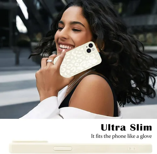 Vista 2 de Newseego Funda para iPhone 14 Plus, diseño de leopardo de lujo, funda protectora de TPU suave para niñas y mujeres, a prueba de golpes, funda