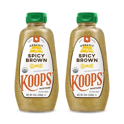 Vista 16 de Koops Dijon Mostaza, salsa suave y picante estilo francés, 12 onzas
