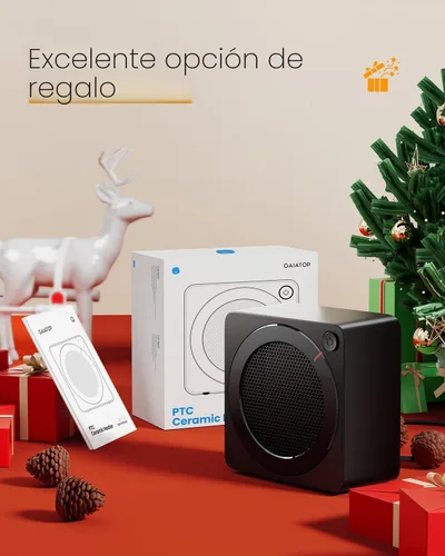 Vista 7 de Gaiatop Mini calentador de espacio, ligero PTC de cerámica de calentamiento rápido, 500 W, eficiencia energética para uso en interiores
