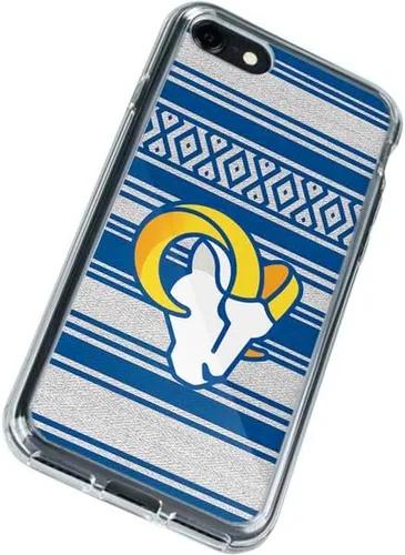 Vista 3 de Skinit Funda transparente compatible con iPhone SE (2ª y 3ª generación), diseño oficial de NFL Los Angeles Rams Trailblazer