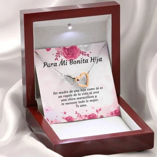 Vista 4 de Collar para hija regalo para hija latina regalo para Hija Hija De Tu Madre - Ideas de regalo Hija - Collar español para hija CLH1210022