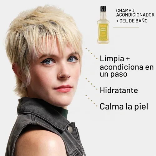 Vista 7 de Reuzel Champú 3 en 1 de árbol de té, limpia el cabello y el cuerpo, 11.83 onzas
