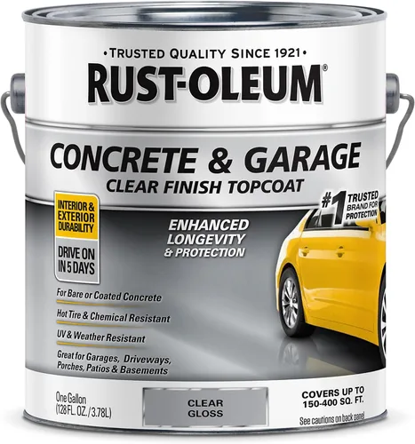 Vista 40 de Rust-Oleum 225359-2PK - Pintura e imprimación para pisos de concreto y garaje, galón, gris armadura satinada, paquete de 2