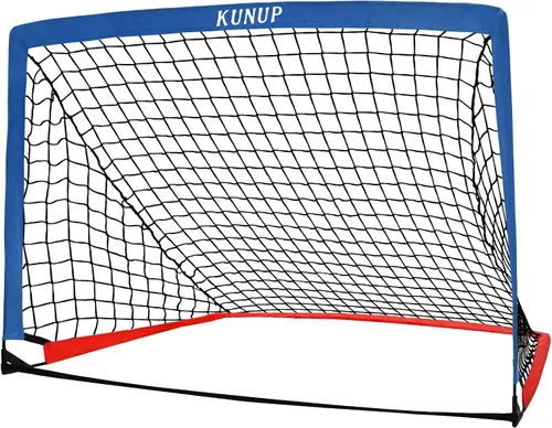 Vista 21 de Portería de fútbol portátil de 5 x 3, 6 x 4, 9 x 5 pies, para patio trasero, red de práctica de fútbol plegable con bolsa de transporte para niños