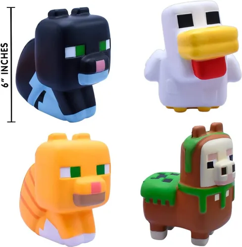 Vista 3 de Minecraft Mega SquishMe Series 2 – Llama – Juguete Squishy perfumado de crecimiento lento de 6 pulgadas