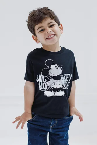 Vista 4 de Disney Camiseta con estampado metálico de Mickey Mouse para niños pequeños y grandes