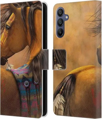 Vista 364 de Head Case Designs Officially Licensed Laurie Prindle A Morgan Christmas Western Stallion Leather Wallet Case Compatible with Samsung Galaxy A07 4G