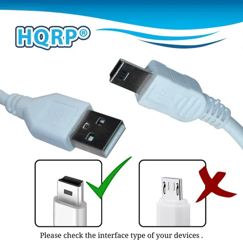 Vista 5 de HQRP Cable USB a mini USB (blanco) funciona con Leapfrog LeapPad1 / LeapPad 1; LeapPad2 / LeapPad 2 Power ; LeapPad2 / LeapPad 2 Explorer Kids