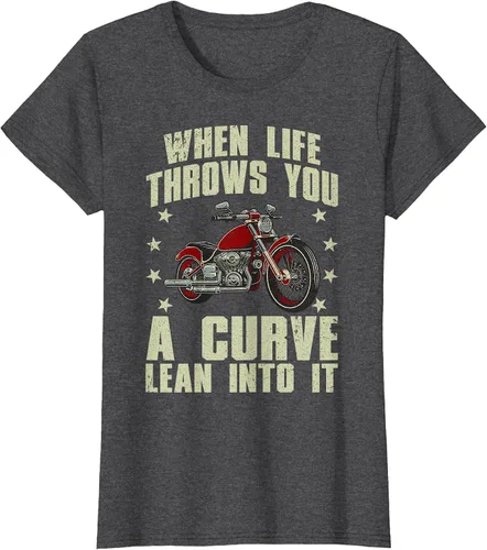 Vista 99 de Funny Motorcycle Racer Design for Men Women Motorcycle Lover T-Shirt Asphalt Grey
