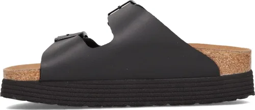 Vista 3 de Birkenstock Sandalia Arizona con plataforma para mujer, ancho estrecho, Negro