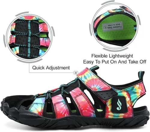 Vista 4 de JIASUQI Zapatos de agua atléticos para senderismo, descalzos, para natación, deportes, caminar, para mujeres y hombres