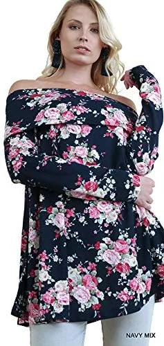Vista 2 de Umgee - Camiseta de túnica con hombros descubiertos para mujer