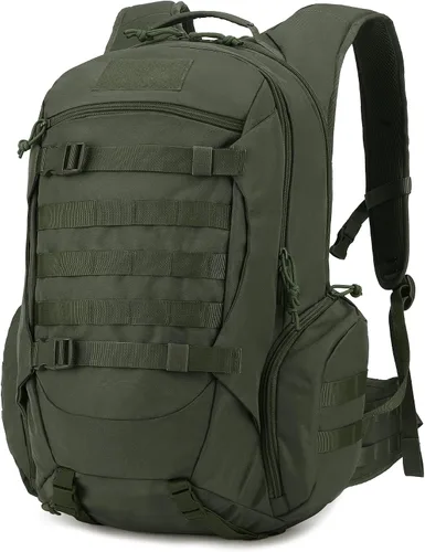 Vista 9 de Mardingtop 28L/35L mochilas tácticas Molle senderismo mochilas para acampar senderismo militar viajes motocicleta, Verde militar, 35 L