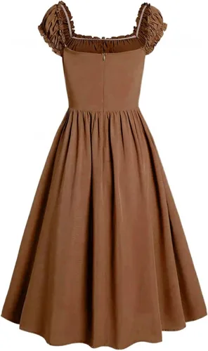 Vista 2 de Vestidos victorianos para mujer, vintage, gótico, renacentista, vestidos de retazos, medievales, irlandeses, vestidos de fiesta steampunk