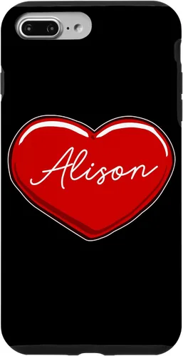 Vista 12 de iPhone 16 Hand Drawn Heart Alison - First Name Hearts I Love Alison Case