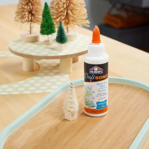 Vista 2 de Elmer's CraftBond - Pegamento para manualidades de secado rápido, 8 onzas en total, fórmula de secado rápido para papel, tela, madera y más, fuerte