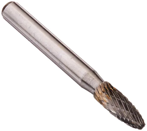 Vista 41 de Drill America SA-1 Rebaba de carburo/lima giratoria cilíndrica de doble corte para amoladora de troquel de 1/4" de diámetro x 5/8" de longitud
