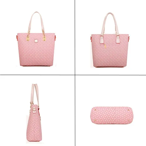 Vista 2 de Juego de 6 bolsos para mujer, de piel sintética, multiusos, clásico, bolsa de hombro