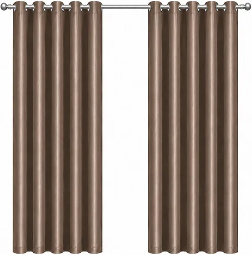Vista 22 de KEMCO Cortinas opacas para oscurecer la habitación, con aislamiento térmico y ojales, para sala de estar, bunglow