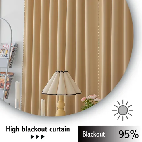 Vista 7 de Jilron - Cintas mágicas adhesivas para cortinas opacas sin necesidad de perforación, cortinas adhesivas sin barra para ventanas pequeñas
