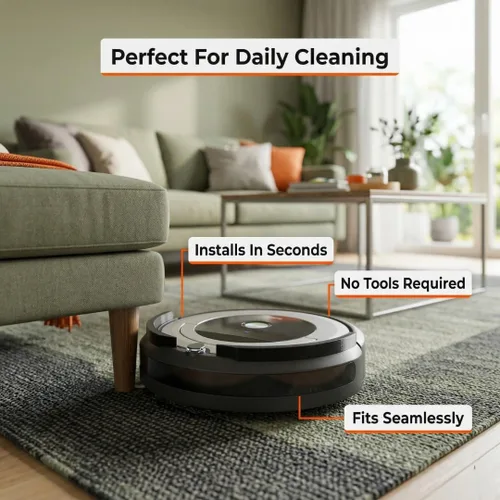 Vista 6 de Extensor de parachoques ajustador de altura para aspiradora Roomba Eufy, 2 piezas fabricadas con material duradero y fácil de instalar, evita que