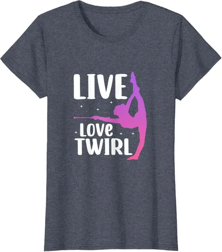 Vista 44 de Camiseta Twirl Baton Twirling Twirler Majorettes, Negro