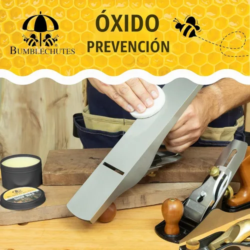 Vista 3 de Shop Wax - Pasta de acabado de cera de metal natural y madera, lata de 8 onzas