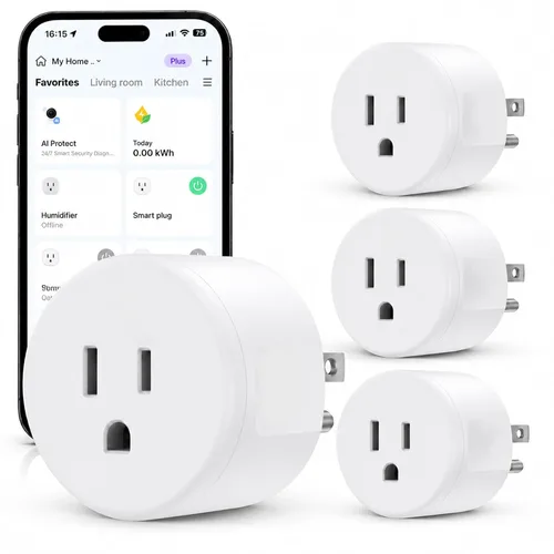 Vista 11 de EIGHTREE Enchufe inteligente, toma WiFi para el hogar inteligente compatible con Alexa y Google Home, enchufe inteligente con control remoto
