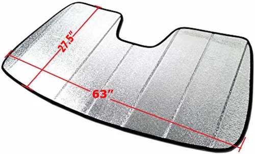 Vista 3 de Parasol de 4 capas para parabrisas con revestimiento de aluminio, bloque reflectante, calor solar, protección contra rayos UV, plegable, ajuste