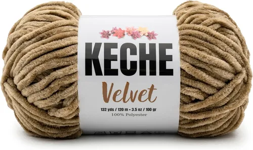 Vista 87 de Keche Hilo para ganchillo, hilo de terciopelo, chenilla suave, manta de bebé voluminosa amigurumi Yarn 3.53 oz (132 yardas) - Arona