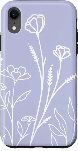 Vista 25 de Summer Wildflowers Pattern Pastel Design Floral Periwinkle Case for iPhone 17