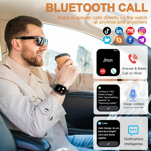 Vista 3 de Smart Watch for Women Men(Answer/Make Call), 2025 New 1.91" HD SmartWatch, Fitness Watch with 120+ Sport Modes, IP68 Waterproof, Heart Rate/Sleep